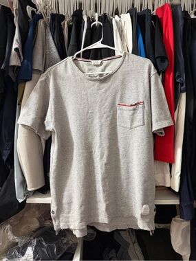 Thom Browne Oversized Distressed Tee